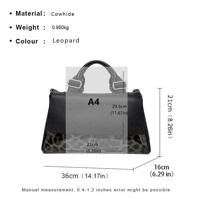 Aidrani sac à main en cuir véritable 2025 sac de mode pour femmes premium imprimé léopard marque de