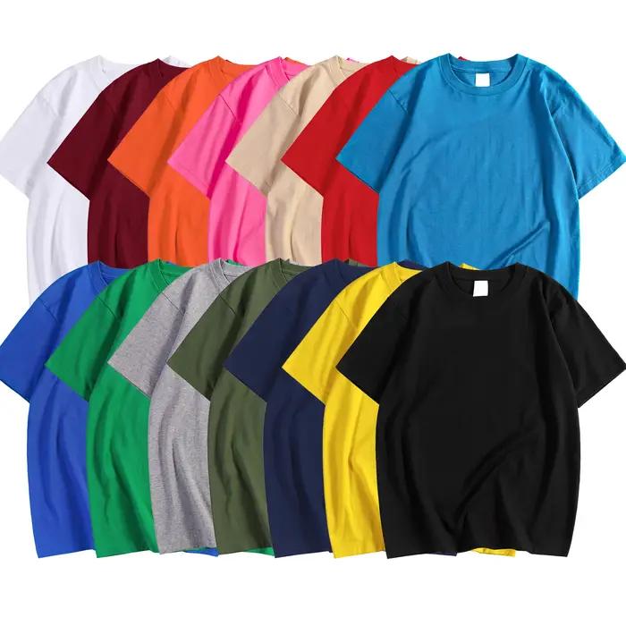 T-shirt homme en coton 100% surdimensionné, décontracté, respirant, avec col rond et manches courtes pour homme, disponible en 14 couleurs différentes pour toutes les occasions de la vie quotidienne