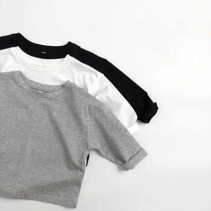 T-Shirt à manches longues en coton pour enfants de 2 à 7 ans