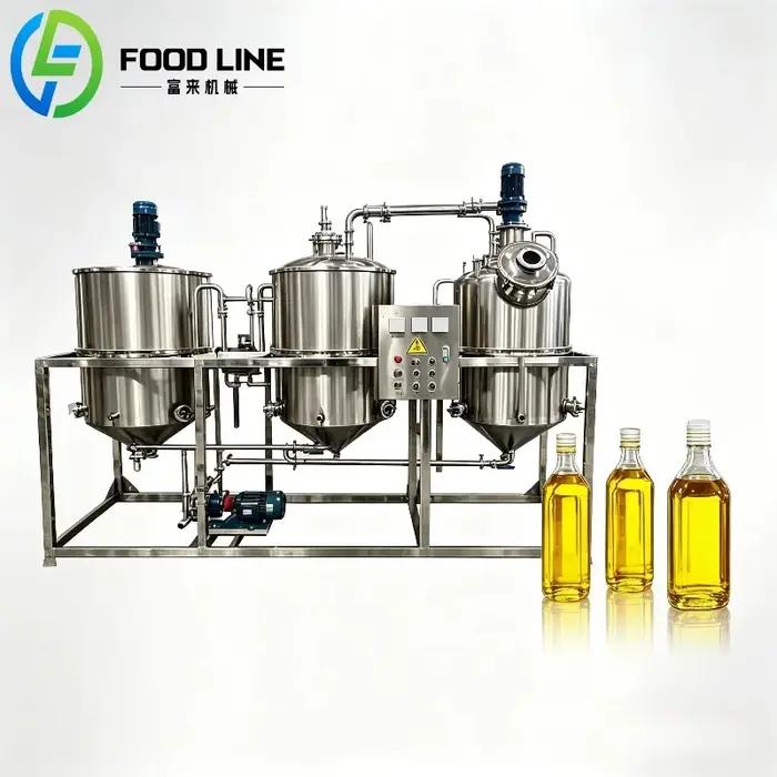 Usine de raffinage d'huiles végétales, équipement de raffinage d'huiles comestibles, fabrication OEM personnalisée