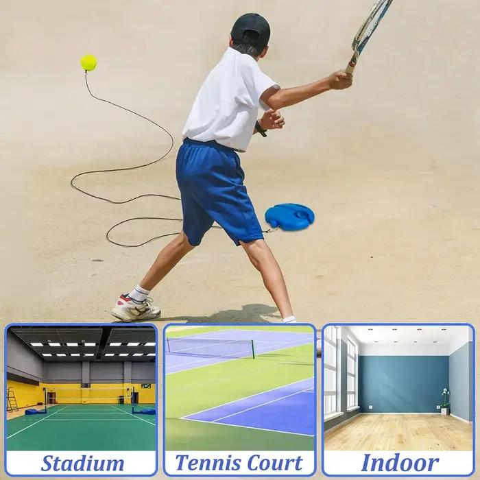 Balle d'entraînement de Tennis avec ficelle et plinthe à rebond