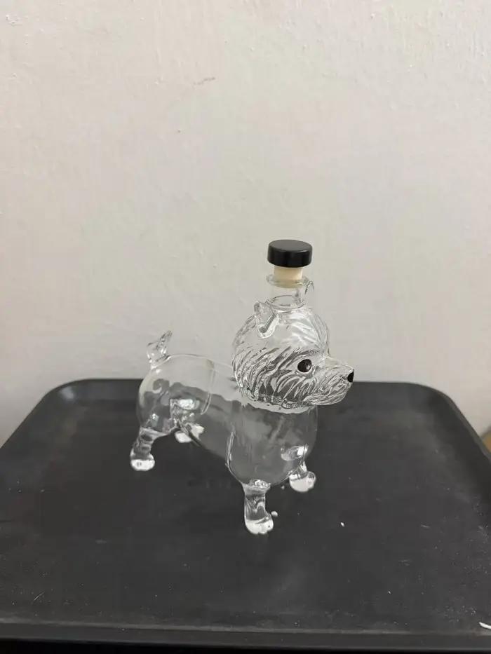 Carafe à whisky en verre en forme de chien West Highland Terrier