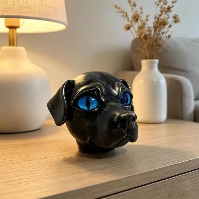 Sculpture chien en pierre