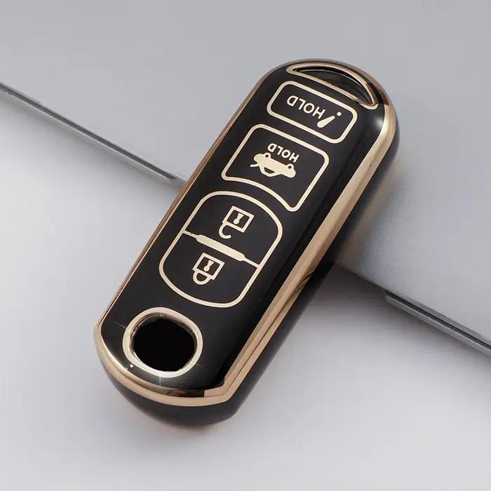 Couverture de clé de voiture en TPU pour MAZDA, 2/3/4 boutons, coque de porte-clés, support pour MAZ