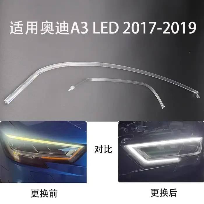 Pour Audi A3 S3 LED 2016-2018 feux diurnes DRL plaque de guidage de lumière Tube de lumière diurne b