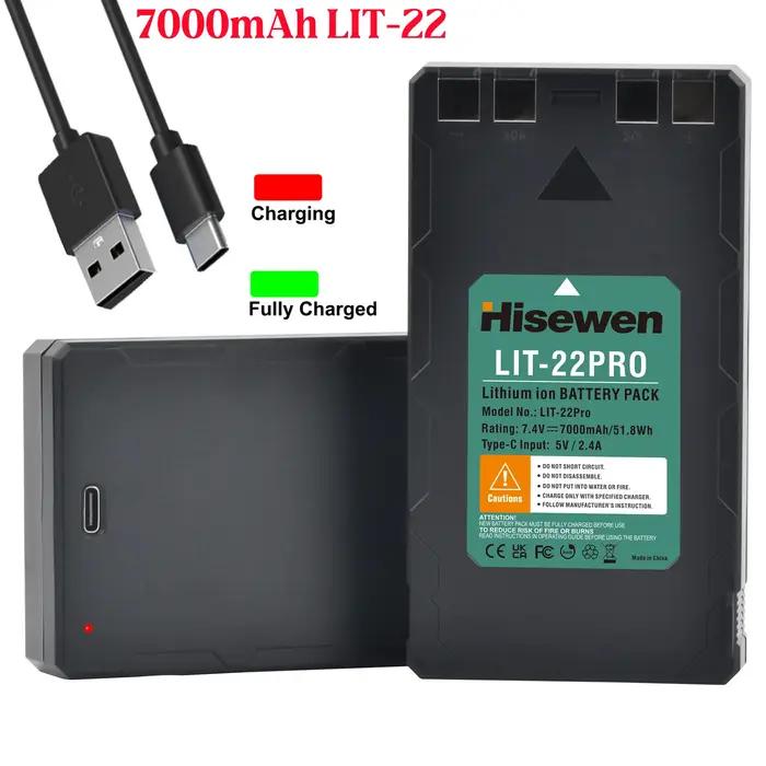 Batterie Hisewen LIT-22 LIT-22 Pro rechargeable USB-C pour caméras de chasse SPYPOINT Flex-M Flex G-36 Flex-Plus Flex-S occasions de chasse