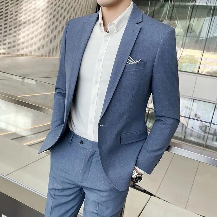 Costume homme décontracté et élégant polyester pour mariage et soirées spéciales toutes saisons