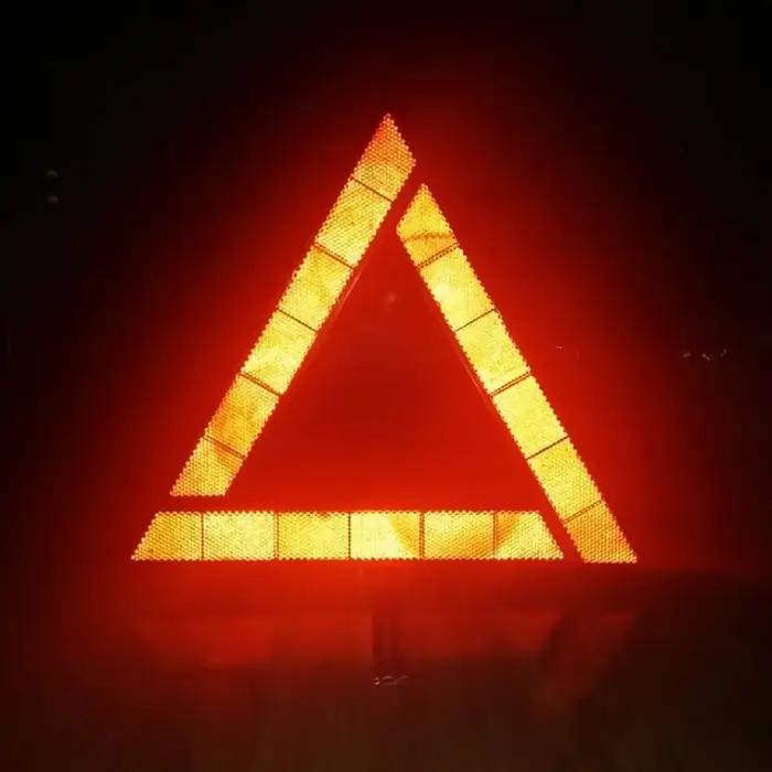 Triangles de signalisation pliables pratiques, accessoire de sécurité routière, panneau d'avertissem