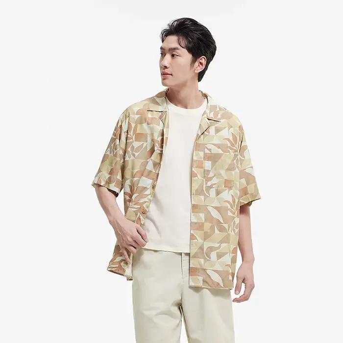 Chemise Homme Semir Imprimée Intégrale Style Vacances Ample Tendance Été 2026 Décontractée Légère et