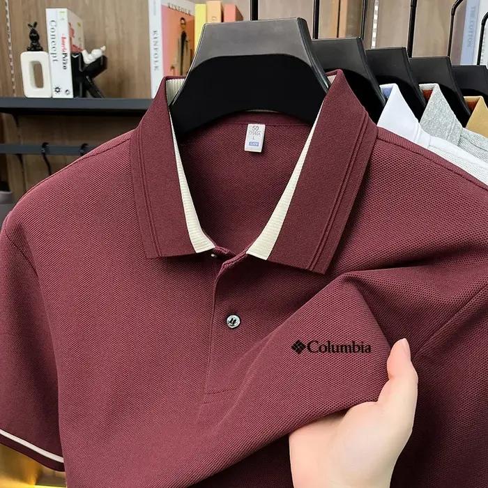 Polo en coton pur confortable pour homme, marque de vêtements de luxe, design classique à lettres, respirant, décontracté, à manches courtes, pour l'été
