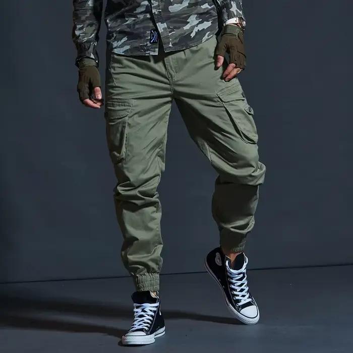 Pantalon cargo camouflage kaki homme qualité supérieure multi-poches travail chasse militaire