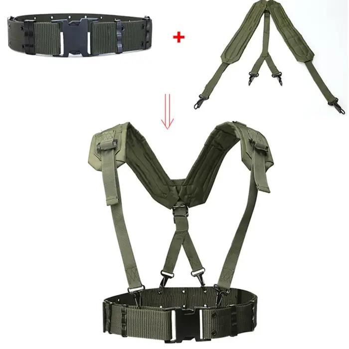 Ceinture tactique Y Belt pour chasse outdoor - Baudrier combat CS avec bretelles poitrine militaire