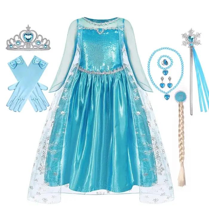 Robe de princesse pour filles, Costume d'halloween Disney Cosplay cendrillon blanche-neige aurore ra