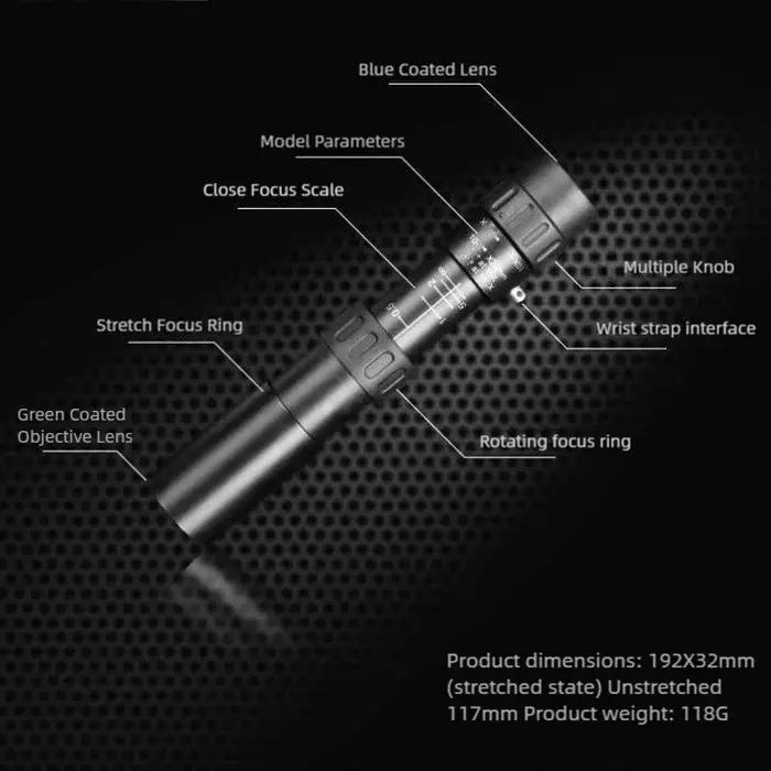 Télescope longue portée 10-300x vision nocturne portable pour photographie et chasse de nuit