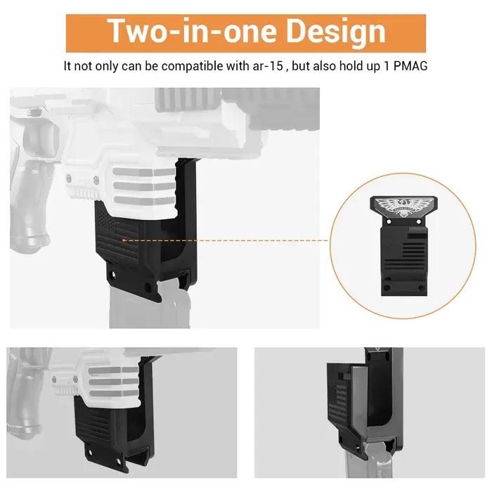 Support mural pour fusil AR avec porte-chargeur
