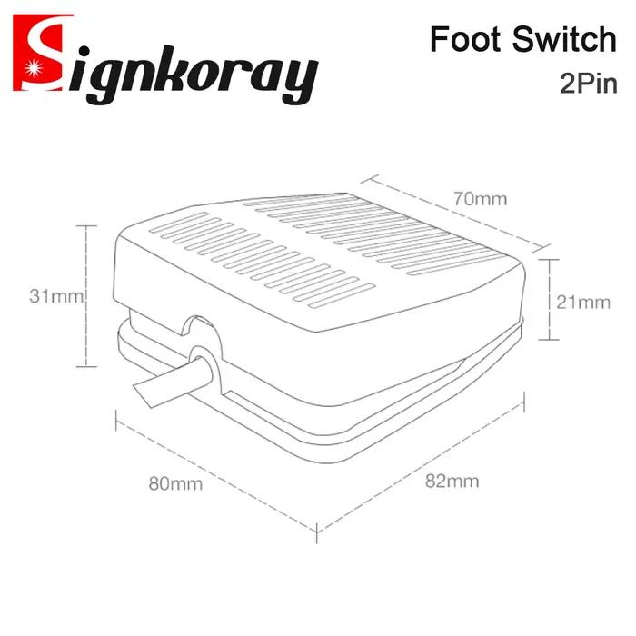 SignkoRay-Commutateur de commande momentanée au pied, pédale d'alimentation électrique pour machine