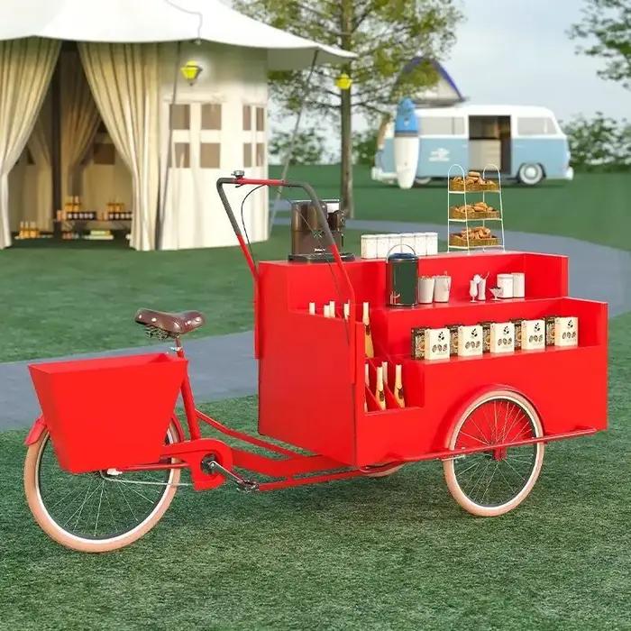 Présentoir pour tricycle, stand de marché, flotteur de cyclisme Mobile, stand créatif pour café, lait, thé