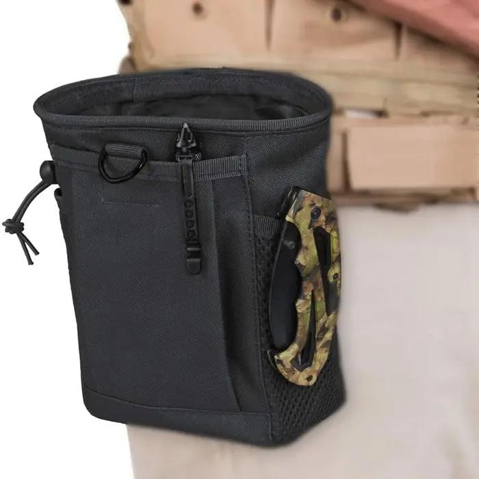 Pochette tactique Molle à cordon de serrage pour magazines, ceinture utilitaire réglable, étui de ha