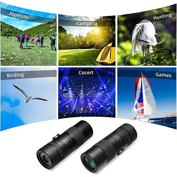 Monoculaire professionnel zoom 10-300x40 HD 4K - Pour observation longue distance