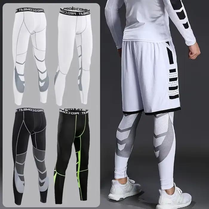 Pantalons de Compression pour hommes, pour course à pied, cyclisme, basket-ball, football, pantalons
