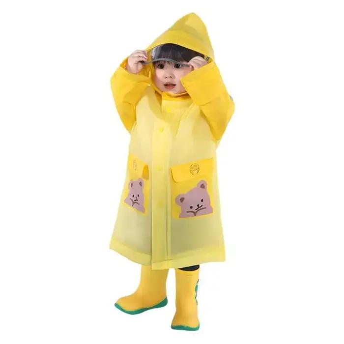 Imperméables pour enfants pour garçons et filles, costumes imperméables pour la maternelle et l'école, imperméable réfléchissant de dessin animé pour enfants, 1 pièce