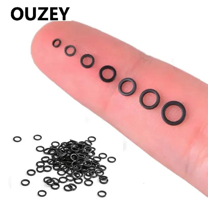 OUZEY 100 pièces carpe pêche connecteur rond plate-forme anneau en acier inoxydable changement rapid