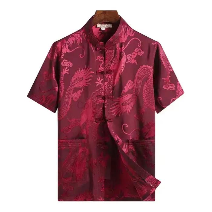 Hauts traditionnels chinois en polyester brodés pour homme, vêtements vintage Hanfu pour occasions spéciales et festivals culturels