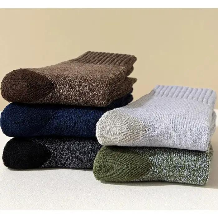 Lot 5 paires chaussettes laine mérino homme super épaisses randonnée chasse temps froid 2026