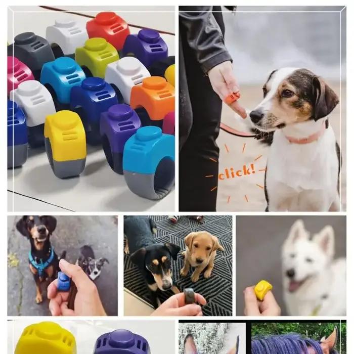 Entraîneur Clicker hochet d'entraînement fournitures pour animaux de compagnie anneau Clicker Mini doigt Clickers équipement d'entraînement hochet d'obéissance