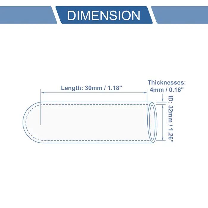 UXCELL 6mm-40mm ID 30mm de longueur bouchon d'extrémité de tuyau en caoutchouc de Silicone de voitur