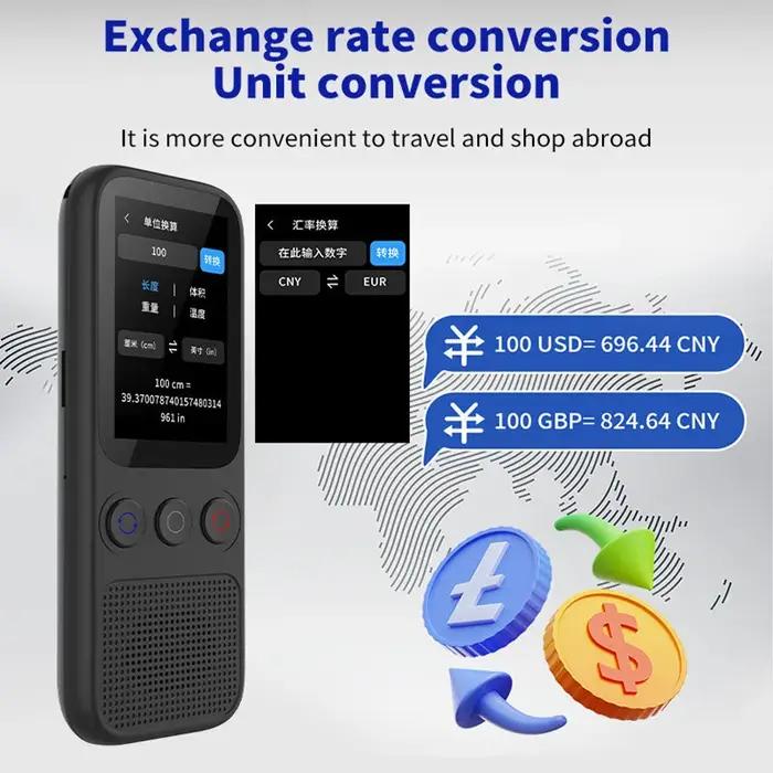 Traducteur audio S80 portable 138 langues - Traduction vocale photo temps réel hors ligne