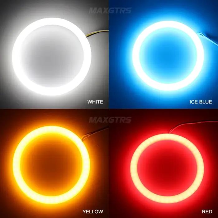2x Angel Eyes Halo Ring 3528 LED puce voiture antibrouillard moto feux diurnes DRL avec clignotant 8
