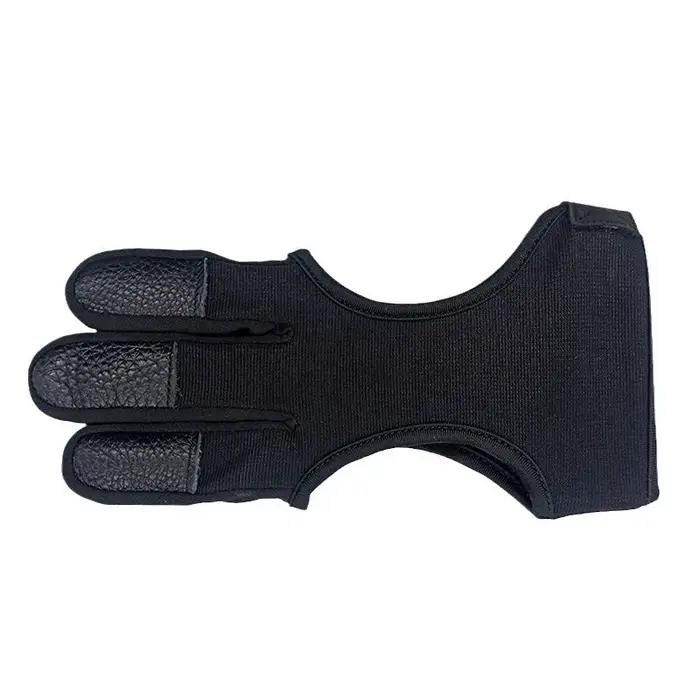 Gants de tir outdoor en cuir 3 doigts - Protection anti-dérapage pour chasse et tir à l'arc - Confort respirant
