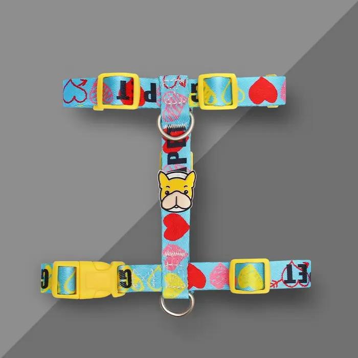 Ensemble de harnais et laisse pour petits chiots en nylon personnalisable pour promenades en toute saison pour chiot occasions spéciales