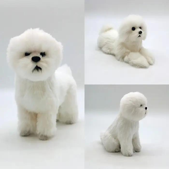 Chien en peluche super réaliste pour les amoureux des animaux de compagnie, jouet en peluche mignon, simulation de beurre, décoration d'intérieur de luxe