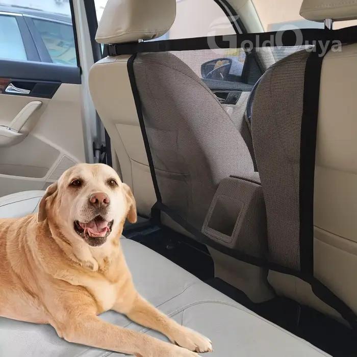Accessoire de voyage en voiture pour chien filet de barrière ajustable protection sécurité universelle toutes les saisons