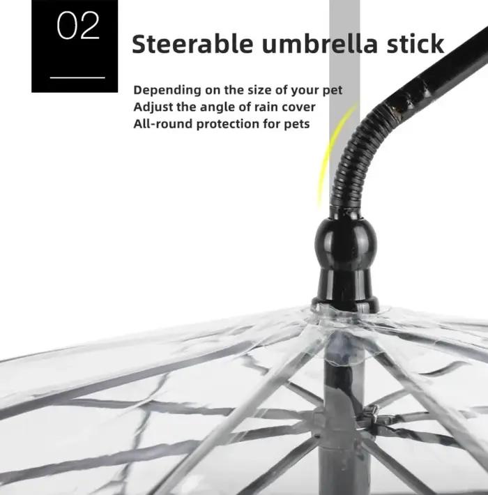 Parapluie transparent pour animaux de compagnie