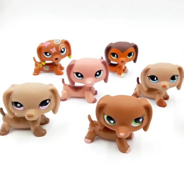Jouets lps pour animaux de compagnie, Collection de chiens rares, mignon DACHSHUND, ancienne génération originale 3, figurine animale, cadeaux de noël pour enfants