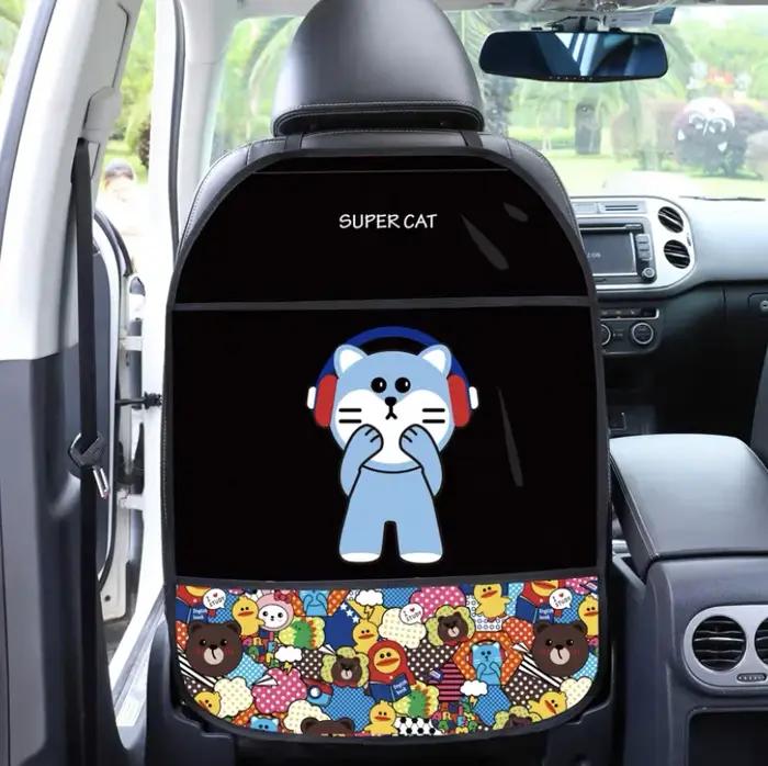 1 pièces couverture arrière de siège de voiture protecteur pour enfants dessin animé
