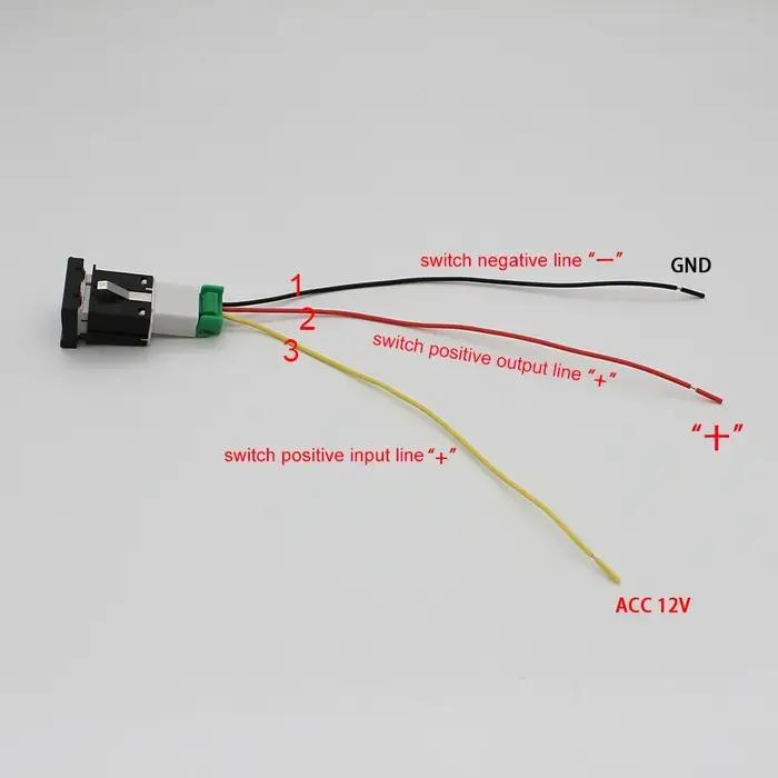 1 Pc voiture rouge LED DRL lumière emballage Radar mise hors tension caméra miroir bouton de commuta