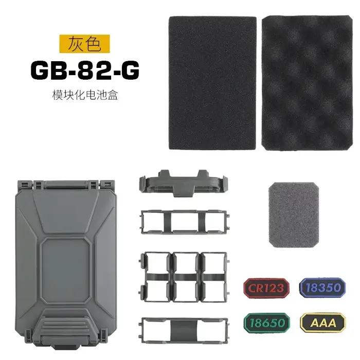 Boîte de rangement tactique pour batteries CR2032 AAA 18650 - Étui Molle pour gilet airsoft militaire homme printemps été automne hiver nylon