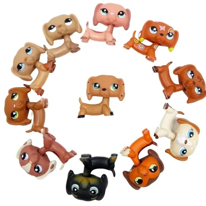 Jouets lps pour animaux de compagnie, Collection de chiens rares, mignon DACHSHUND, ancienne génération originale 3, figurine animale, cadeaux de noël pour enfants