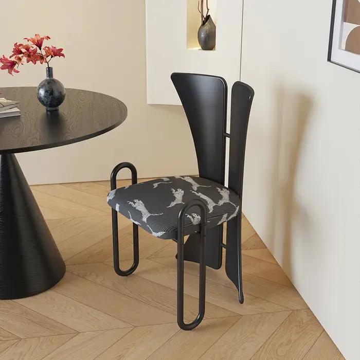 Chaise de salle à manger à dossier haut Wabi-Sabi de styliste danois, tabouret de Table rétro B & B,