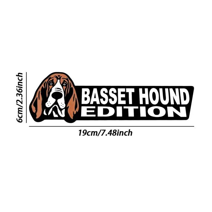 1 pièce d'emblèmes 3D édition BASSET HOUND, articles décoratifs. Convient pour décorer l'arrière des voitures, des camions et des SUV, imperméable