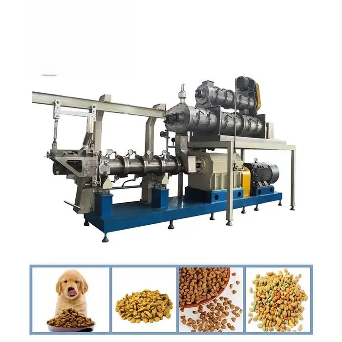 Ligne de production de machines pour aliments secs soufflés pour animaux de compagnie (chiens, chats) et aliments pour poissons