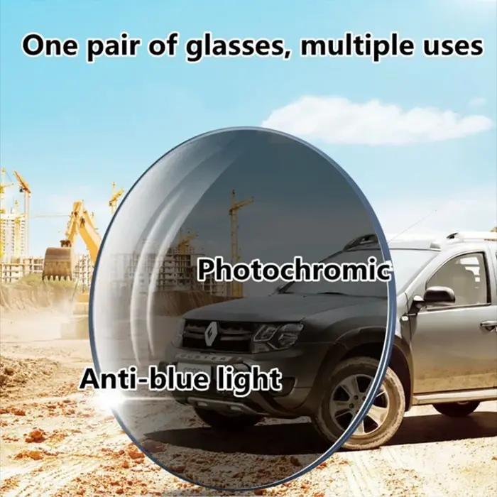 Lunettes Anti-rayons Bleus et Photochromiques pour Hommes Protection UV400 et Lentilles de Prescription Optique Occasions Spéciales