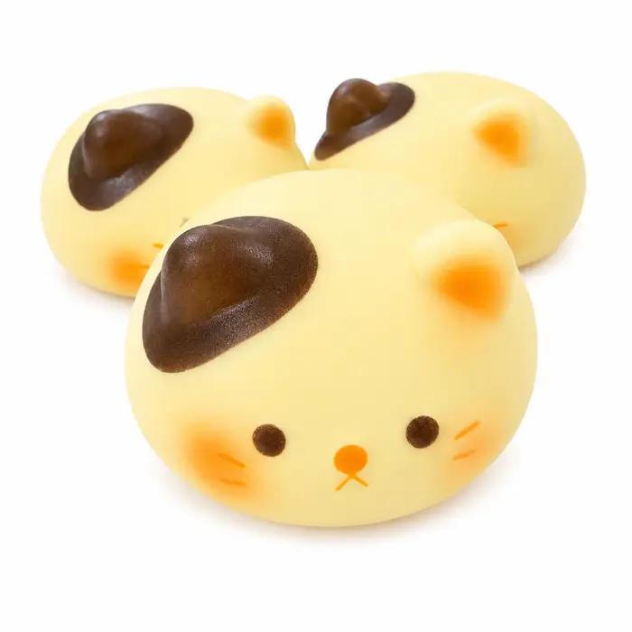 Jouet anti-stress chat mignon en forme de pain mochi, à remontée lente, doux à presser, simulation de pain, décoration, cadeau