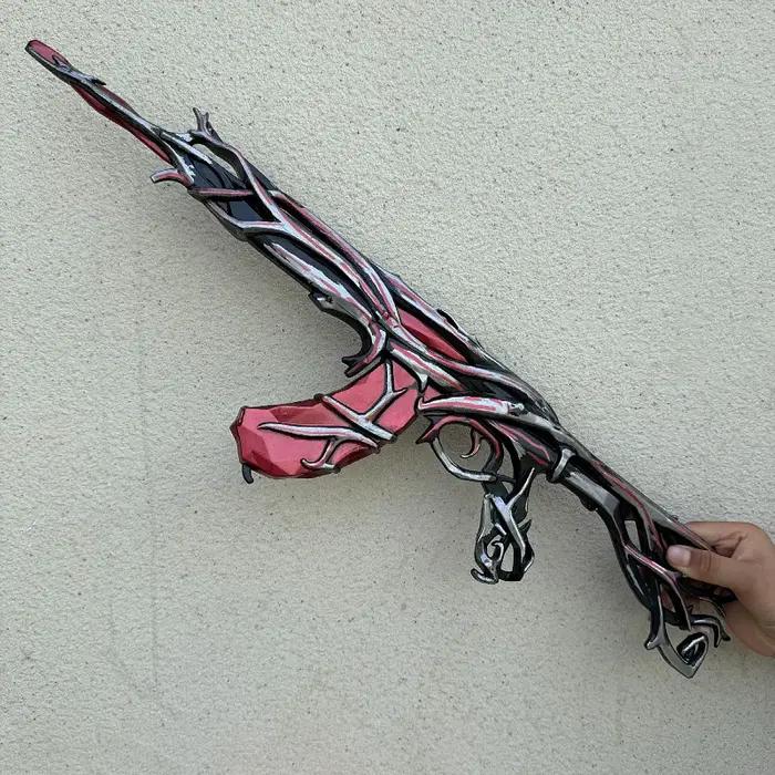 Pistolet de jeu Valorant Vandal Ak Gaia's Vengeance de 60 cm, modèle de cosplay en PU, jouet d'extér