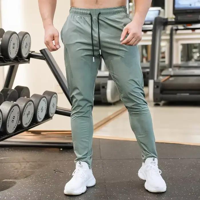 Ice inj- Pantalon de survêtement ultra-fin pour homme, pantalon de sport rafraîchissant, coupe sèche