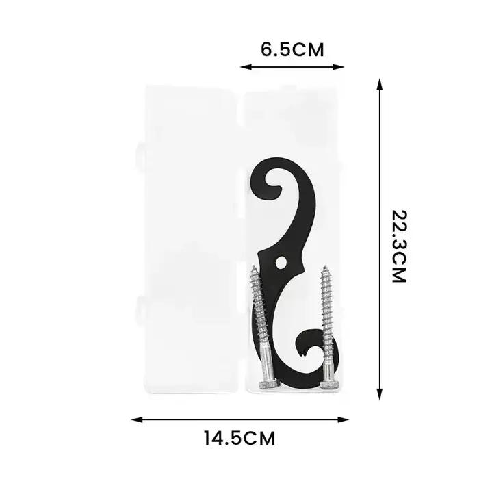 Paire d'attaches de volets en forme de S en fonte résistante à la corrosion pour extérieur élégant et durable occasions spéciales